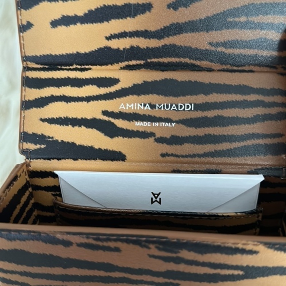 AMINA‎ MUADDI Swarovski cristals tiger prints bag - Picture 7 of 14